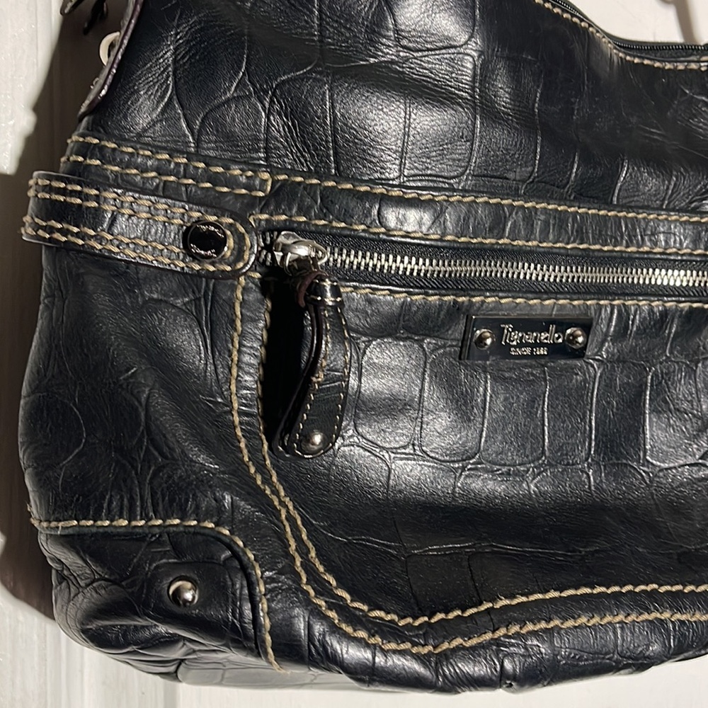 Tignanello leather purse shoulder crossbody bag 12 wide 9” tall - Picture 3 of 11
